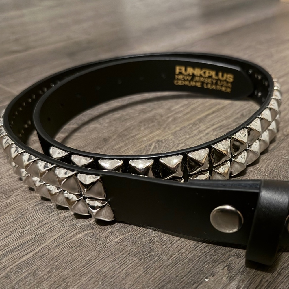 Two Row Pyramid Stud Belt
